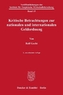 Kritische Betrachtungen zur nationalen und internationalen Geldordnung