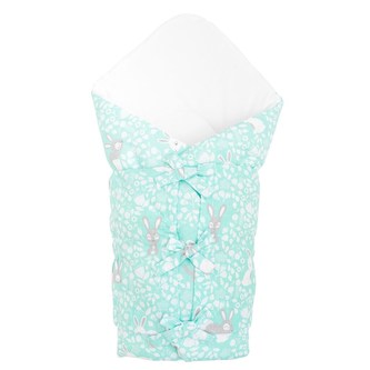 Klasická šněrovací zavinovačka New Baby Králíčci mátová