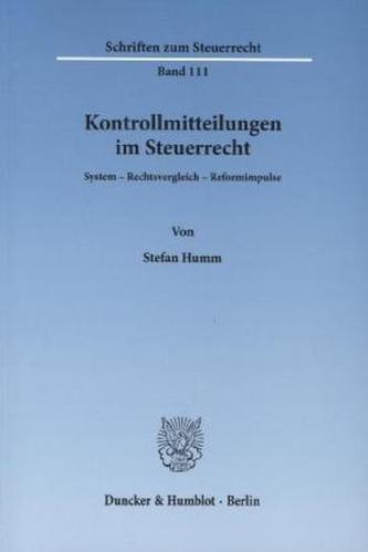 Kontrollmitteilungen im Steuerrecht