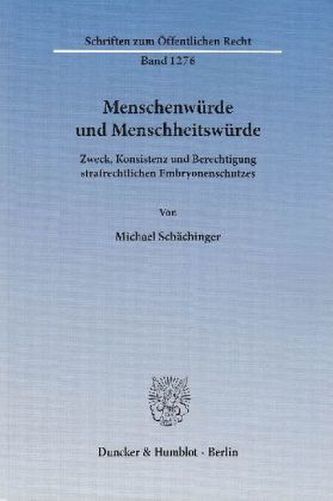 Menschenwürde und Menschheitswürde