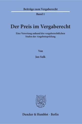 Der Preis im Vergaberecht