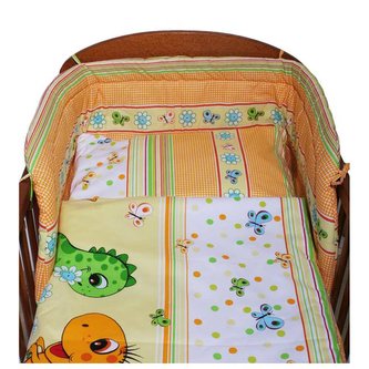 3-dílné ložní povlečení New Baby 100/135 cm oranžové s dinem