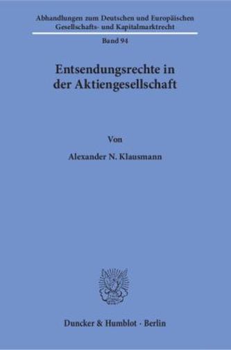 Entsendungsrechte in der Aktiengesellschaft