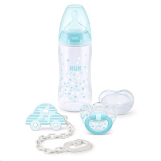 Dárkový set NUK Autíčka tyrkysový v limitované edici