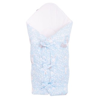 Klasická šněrovací zavinovačka New Baby Králíčci modrá