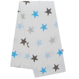 Flanelová plena s potiskem New Baby bílá hvězda modrá