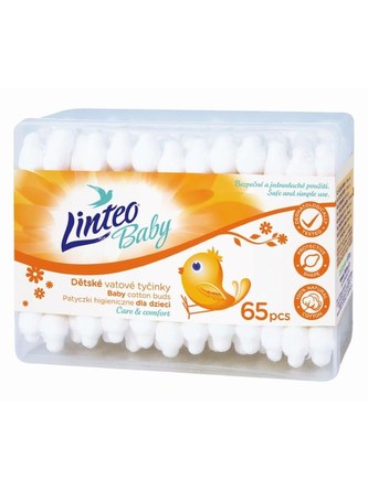 Vatové tyčinky Linteo Baby 65 ks