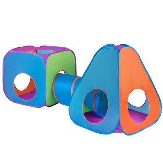 Dětský stan PlayTo 3v1 oranžovo-modrý
