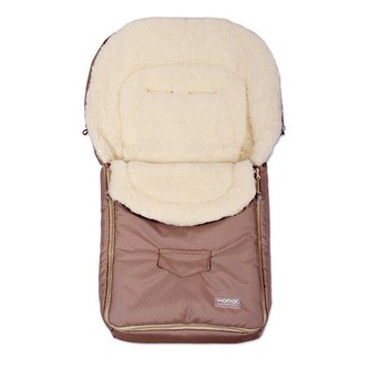 Fusák Womar s ovčím rounem světle hnědý