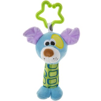 Plyšová hračka s chrastítkem Akuku pejsek