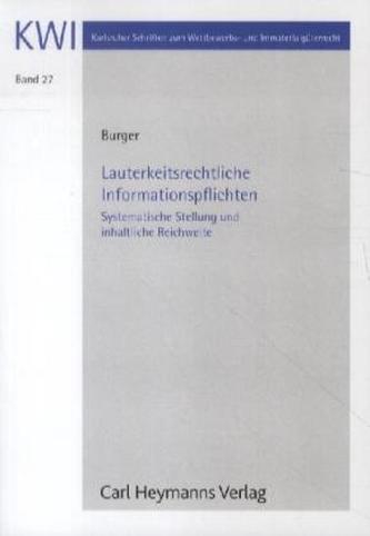 Lauterkeitsrechtliche Informationspflichten