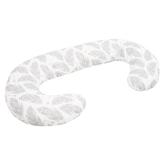 Univerzální kojící polštář ve tvaru C New Baby Pírka bílý