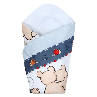 Dětská zavinovačka New Baby šedá s medvídkem