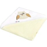 Dětská osuška 80x80  Akuku béžová se sovou