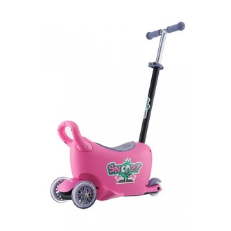Dětské odrážedlo s vodící tyčí Snoop 3v1 Milly Mally pink