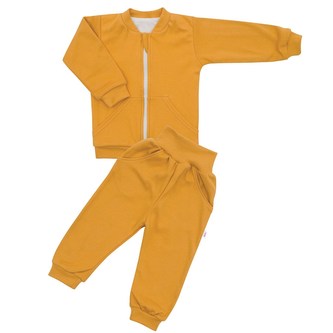 Kojenecké tepláčky a mikinka New Baby Uni hořčicová - velikost 86 (12-18m)