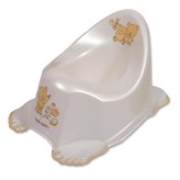 Hrající dětský nočník protiskluzový bílý medvídek