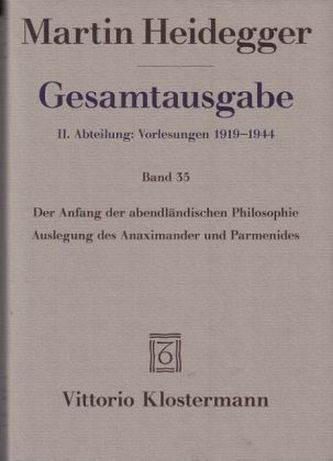 Der Anfang der abendländischen Philosophie