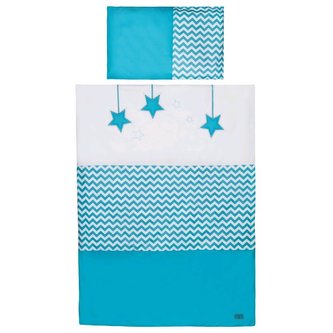 3-dílné ložní povlečení Belisima Hvězdička 100/135 tyrkysové