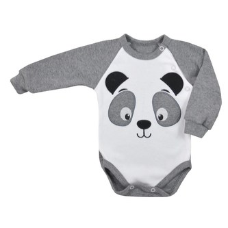Kojenecké body s dlouhým rukávem Koala Panda - velikost 80 (9-12m)