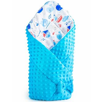 Oboustranná zavinovačka z Minky New Baby 75x75 cm moře tyrkysová