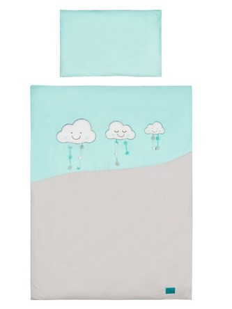 3-dílné ložní povlečení Belisima Obláčky 100/135 tyrkysové