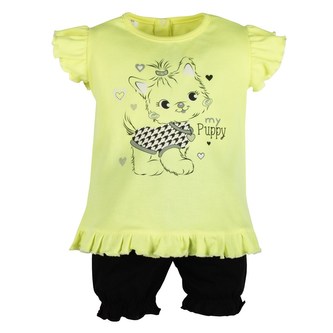 2-dílná letní holčičí souprava New Baby Puppy - velikost 74 (6-9m)