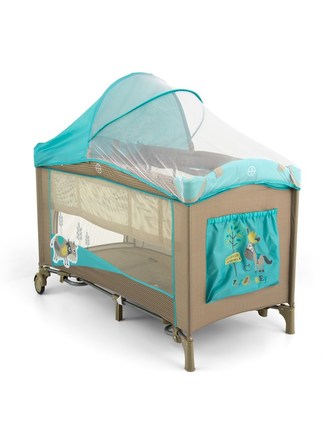Cestovní postýlka Milly Mally Mirage Deluxe khaki cow