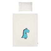 5-dílné ložní povlečení Belisima Dino 3D 100/135 smetanovo-tyrkysové