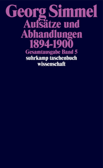 Aufsätze und Abhandlungen 1894-1900