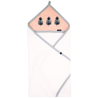 Dětská bavlněná osuška Womar Velvet 80x80 pírko lososová