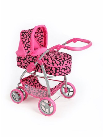 Multifunkční kočárek pro panenky PlayTo Jasmínka růžový