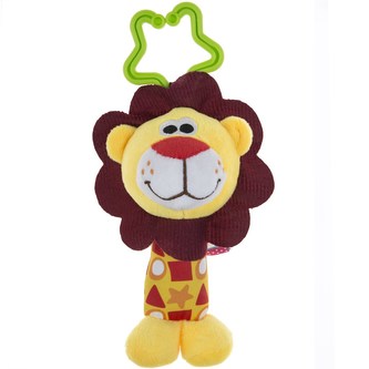 Plyšová hračka s chrastítkem Akuku lev