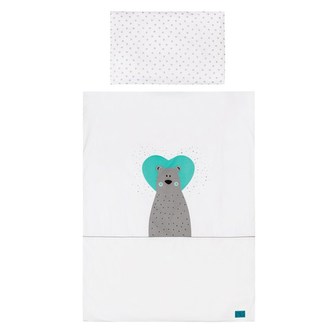 5-dílné ložní povlečení Belisima Bear in love 100/135 tyrkysové