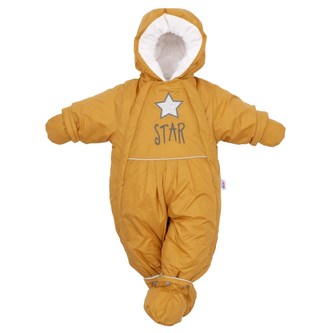 Zimní kombinéza 2v1 New Baby hořčicová - velikost 74 (6-9m)