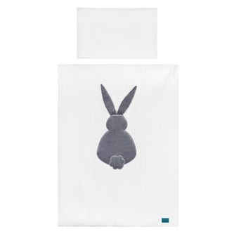 5-dílné ložní povlečení Belisima Králíček 100/135 bílo-šedé