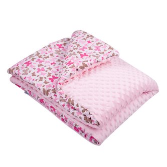 Dětská deka z Minky s výplní New Baby růžová 80x102 cm