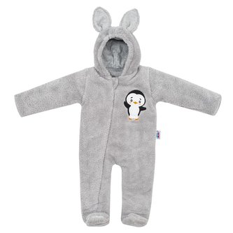 Zimní dětská kombinéza New Baby Penguin šedá - velikost 62 (3-6m)