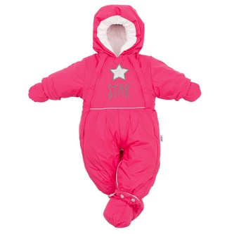 Zimní kombinéza 2v1 New Baby růžová - velikost 62 (3-6m)