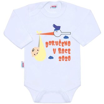 Body s potiskem New Baby Doručeno v roce 2020 - velikost 50