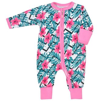 Kojenecký overal Koala Tropical růžový - velikost 74 (6-9m)