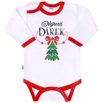 Body s potiskem New Baby Nejhezčí DÁREK - velikost 74 (6-9m)