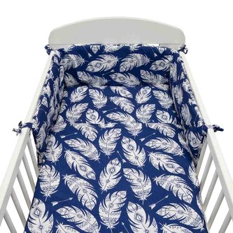 3-dílné ložní povlečení New Baby 90/120 cm Pírka modré