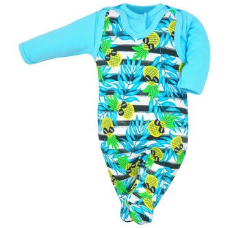 2-dílná kojenecká souprava Koala Tropical modrá