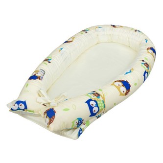 Hnízdečko pro miminko New Baby béžové se sovičkami