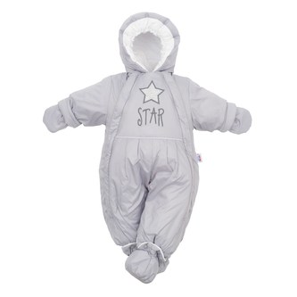 Zimní kombinéza 2v1 New Baby šedá - velikost 68 (4-6m)