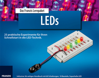 Lernpaket LEDs, 18 Bauteile + Experimentieranleitung mit 60 Schaltungen