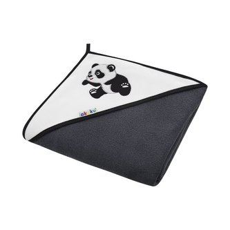 Dětská osuška 100x100 Akuku černá s pandou