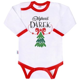 Body s potiskem New Baby Nejhezčí DÁREK - velikost 56 (0-3m)