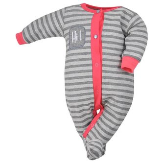 Kojenecký overal Koala Hi! šedo-růžový - velikost 74 (6-9m)